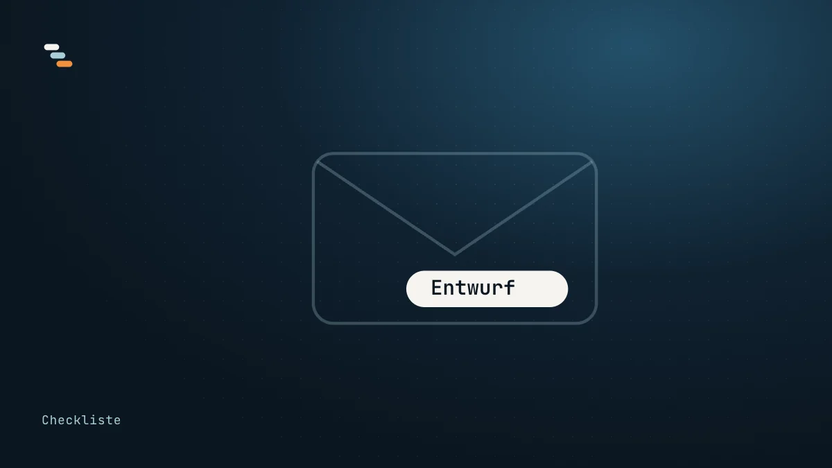Checkliste mit Haken neben einer technischen Zeichnung und einem Auftragsdokument